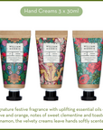 Sunflower Swan Clementine & Clove Three Hand Creams