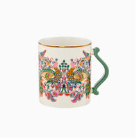 Peacock & Bird Festive China Mug