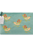 Strawberry Thief Embroided Velvet Pouch, Large