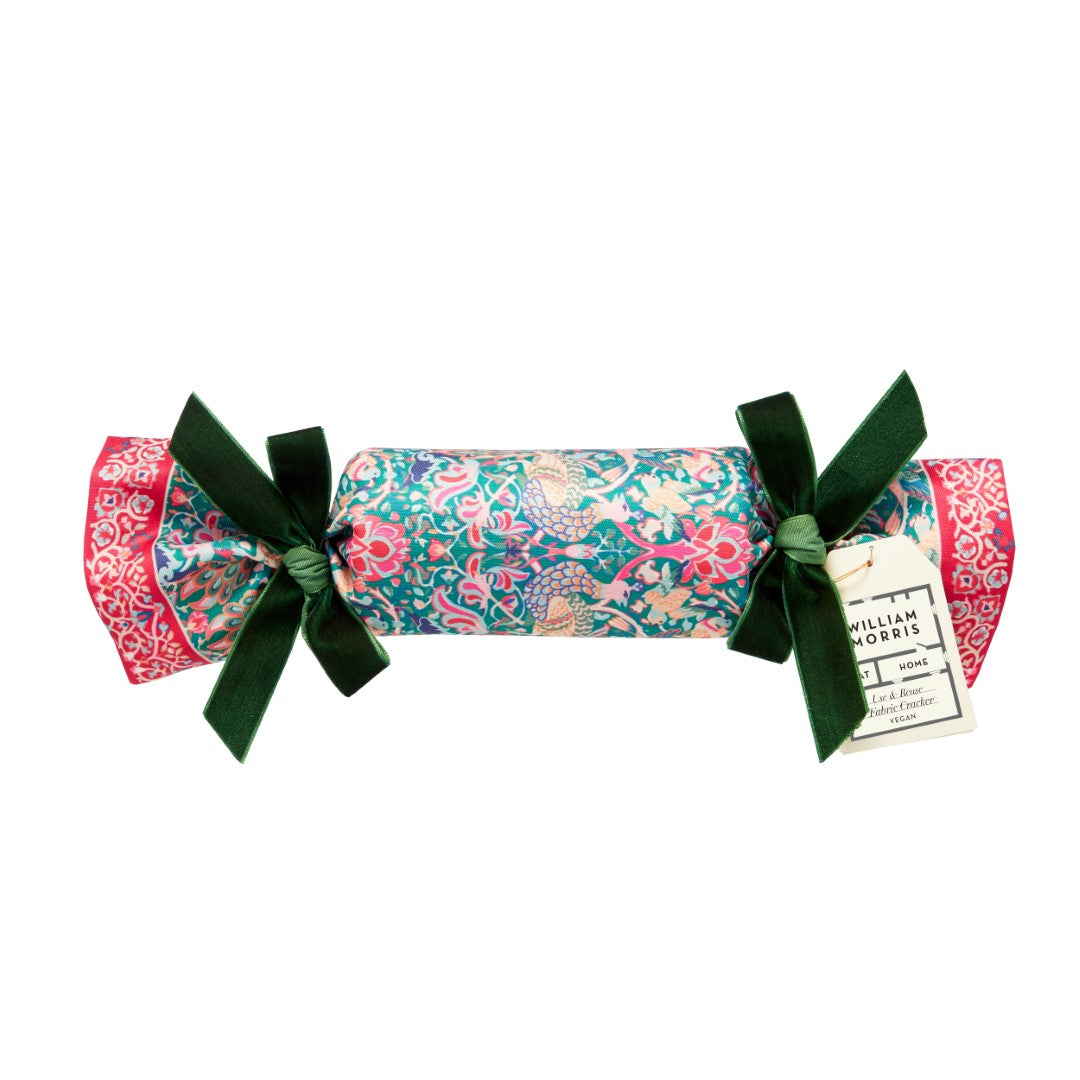 Peacock & Bird Use & Reuse Fabric Cracker with Gift