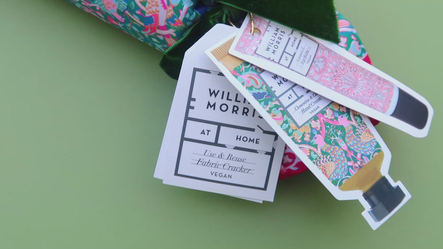 Peacock & Bird Use & Reuse Fabric Cracker with Gift