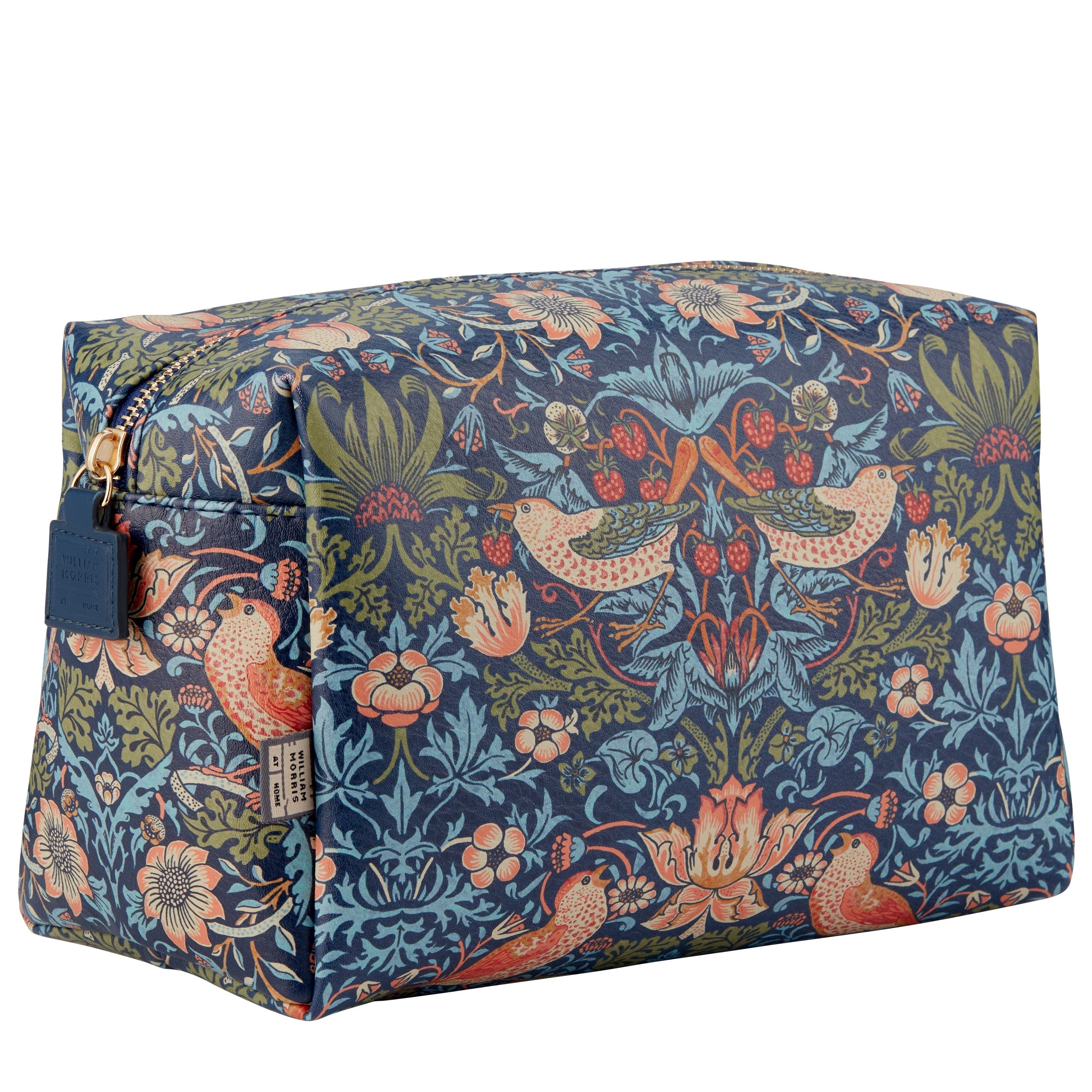 William Morris At Home Printed Blue Wash Bag, Size: 24x14x15cm