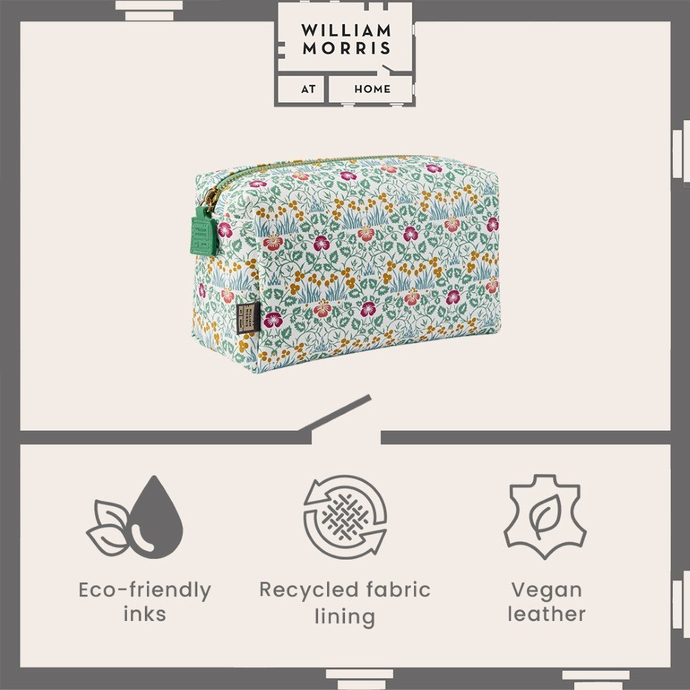 William Morris At Home Golden Lily Medium Wash Bag infographic 
