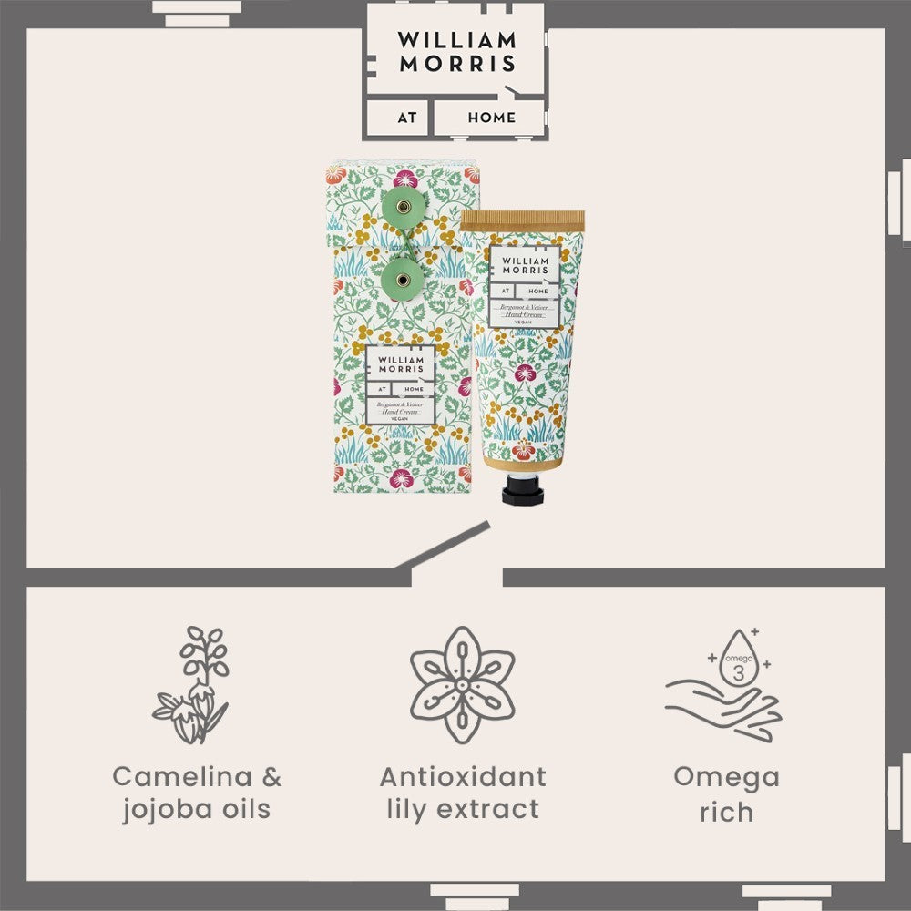 William Morris At Home Golden Lily Hand Cream infographic