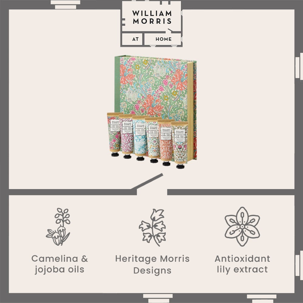 William Morris At Home Golden Lily Hand Care Set infographic