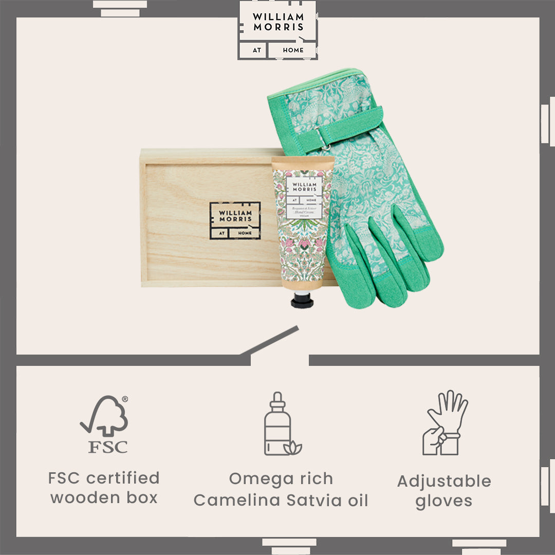 William Morris At Home Gardening Gloves Set Infographic