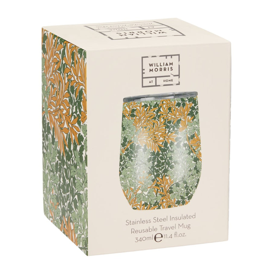 William Morris Useful & Beautiful mug packaging side view 