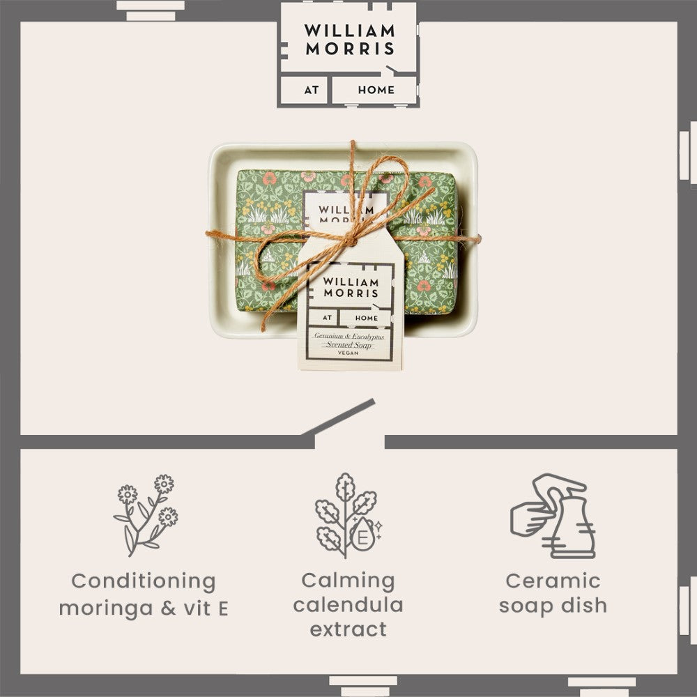 William Morris At Home Useful & Beautiful Soap in Dish infographics 