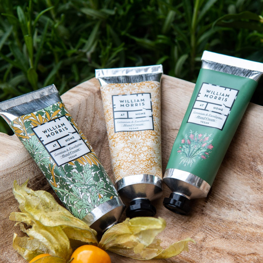 William Morris Useful & Beautiful Hand Cream trio moodshots