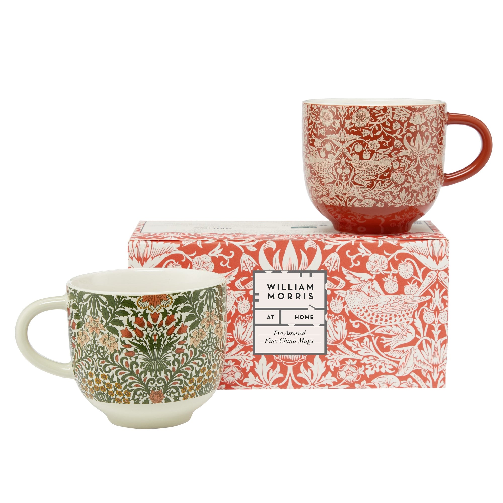Useful &amp; Beautiful Two Assorted Fine China Mugs - Heathcote &amp; Ivory