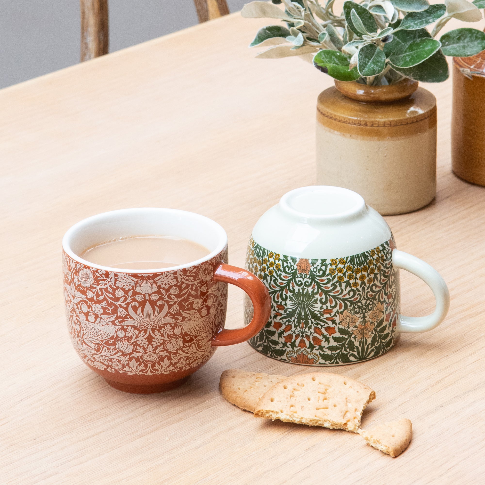 Useful &amp; Beautiful Two Assorted Fine China Mugs