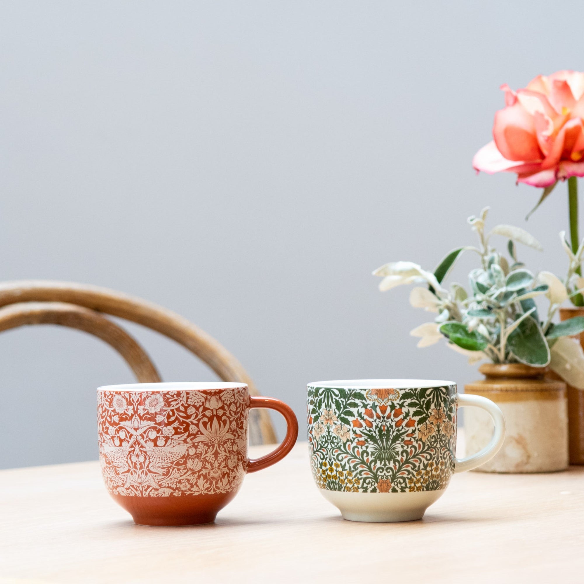 Useful &amp; Beautiful Two Assorted Fine China Mugs - Heathcote &amp; Ivory